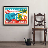 Lookin' Pretty In Music City (Horizontal) - Art Print, 24x32 / Simple / Black