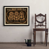 Man Cave Etiquette - Art Print, 24x32 / Simple / Black