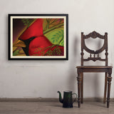 Pastel Painting: Redhead (Cardinal) - Art Print, 24x32 / Simple / Black