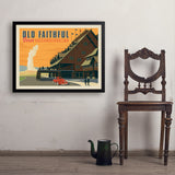 Yellowstone National Park: Old Faithful Inn - Art Print, 24x32 / Simple / Black