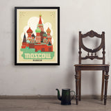 Russia: Moscow - Art Print, 24x32 / Simple / Black