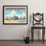 Daytona Beach, Florida - Art Print, 24x32 / Simple / Black