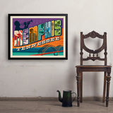 Memphis, TN: Picture Letters - Art Print, 24x32 / Simple / Black