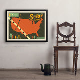 Annular Solar Eclipse 2023 Map - Art Print, 24x32 / Simple / Black