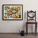 Dog Lover's Collage (Horizontal) - Art Print, 24x32 / Simple / Black