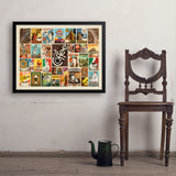 Coffee Collage (Horizontal) - Art Print, 24x32 / Simple / Black
