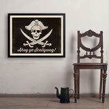 Pirate Flag - Art Print, 24x32 / Simple / Black