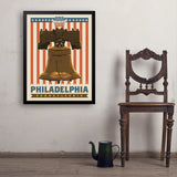 250th Anniversary USA: Liberty Bell - Art Print, 24x32 / Simple / Black
