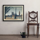 England: London, Horizontal - Art Print, 24x32 / Simple / Black