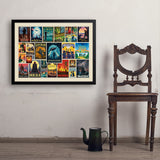 Literary Classics Collage (Horizontal) - Art Print, 24x32 / Simple / Black