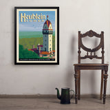 Heublein Tower - Art Print, 24x32 / Simple / Black