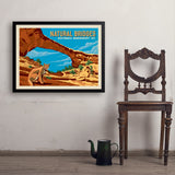 Natural Bridges National Monument, UT - Art Print, 24x32 / Simple / Black
