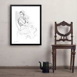 Fashion Sketch: Elegance - Art Print, 24x32 / Simple / Black