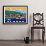 Alaska: Sitka - Art Print, 24x32 / Simple / Black