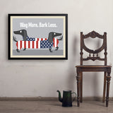 Wag More. Bark Less. - Art Print, 24x32 / Simple / Black