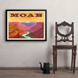Moab, Utah: Canyon View - Art Print, 24x32 / Simple / Black