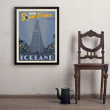 ...2026 Total Solar Eclipse: Reykjavik, Iceland - Art Print, 24x32 / Simple / Black