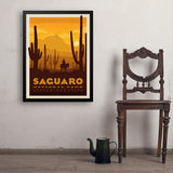 Saguaro National Park - Art Print, 24x32 / Simple / Black