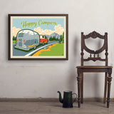 Detour: Hoppy Camper - Art Print, 24x32 / Simple / Brown