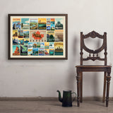 Canada: Picture Perfect Collage (Horizontal) - Art Print, 24x32 / Simple / Brown