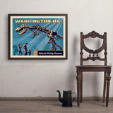 Washington, DC: Museum of Natural History - Art Print, 24x32 / Simple / Brown