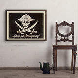 Pirate Flag - Art Print, 24x32 / Simple / Brown