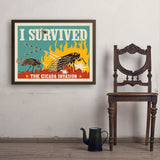 Cicada Invasion: I Survived (Horizontal) - Art Print, 24x32 / Simple / Brown