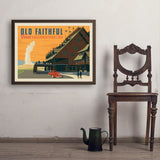Yellowstone National Park: Old Faithful Inn - Art Print, 24x32 / Simple / Brown