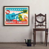 Lookin' Pretty In Music City (Horizontal) - Art Print, 24x32 / Simple / Brown