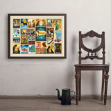 Dog Lover's Collage (Horizontal) - Art Print, 24x32 / Simple / Brown