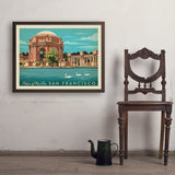 San Francisco: Palace of Fine Arts - Art Print, 24x32 / Simple / Brown