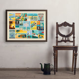 Coastal Collection Collage (Horizontal) - Art Print, 24x32 / Simple / Brown