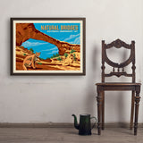 Natural Bridges National Monument, UT - Art Print, 24x32 / Simple / Brown
