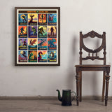 Legends Of The National Parks: 16-Image Print - Art Print, 24x32 / Simple / Brown