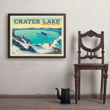 Crater Lake National Park: Winter Fox (Horizontal) - Art Print, 24x32 / Simple / Brown