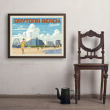 Daytona Beach, Florida - Art Print, 24x32 / Simple / Brown