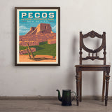 Pecos National Historical Park, NM - Art Print, 24x32 / Simple / Brown