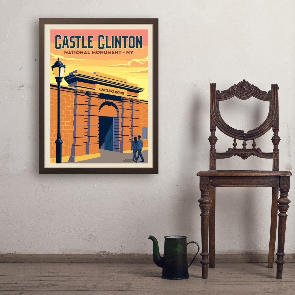 castle-clinton-national-monument-ny - 24x32 / Simple / Brown / Env