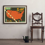 Annular Solar Eclipse 2023 Map - Art Print, 24x32 / Simple / Brown