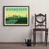 Nashville Skyline: Horizontal - Art Print, 24x32 / Simple / Brown