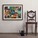 Literary Classics Collage (Horizontal) - Art Print, 24x32 / Simple / Brown