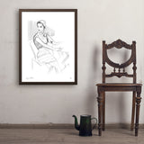 Fashion Sketch: Elegance - Art Print, 24x32 / Simple / Brown