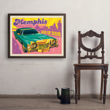 Memphis, TN: City Of Soul (Horizontal) - Art Print, 24x32 / Simple / Brown
