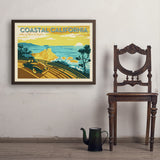 Coastal California: Horizontal Print - Art Print, 24x32 / Simple / Brown
