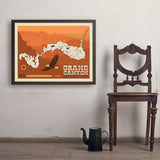 Map of Grand Canyon National Park - Art Print, 24x32 / Simple / Brown