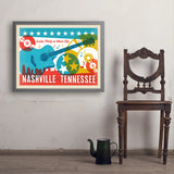 Lookin' Pretty In Music City (Horizontal) - Art Print, 24x32 / Simple / Gray
