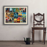 Literary Classics Collage (Horizontal) - Art Print, 24x32 / Simple / Gray