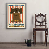 250th Anniversary USA: Liberty Bell - Art Print, 24x32 / Simple / Gray