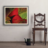 Pastel Painting: Redhead (Cardinal) - Art Print, 24x32 / Simple / Gray