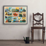 Canada: Picture Perfect Collage (Horizontal) - Art Print, 24x32 / Simple / Gray